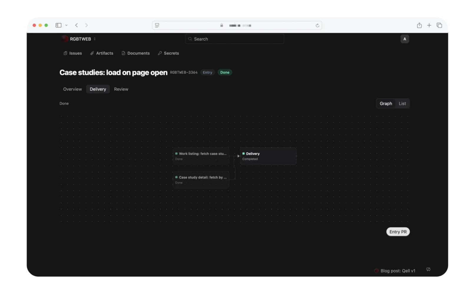 Qell delivery view